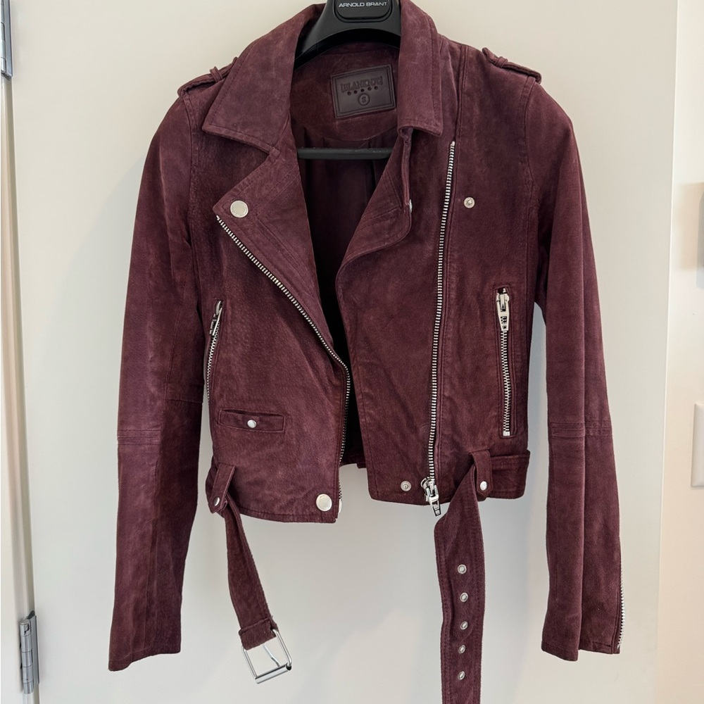 Blank NYC Dark Purple Suede Jacket